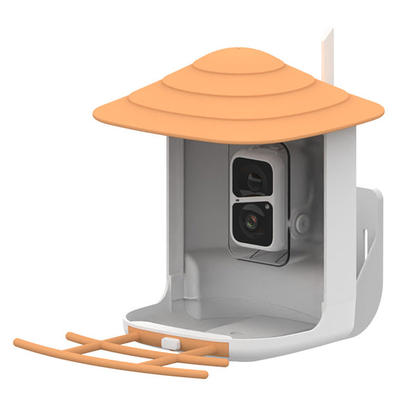 Alimentador de pássaros com câmera e reconhecimento de pássaros AI para o jardim