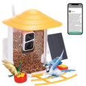 Alimentador de pássaros com câmera e reconhecimento de pássaros AI para o jardim