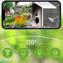 Fuglefoderhus med camera og AI fuglegenkendelse til haven - Med indbygget solcelle