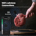 Termómetro para cozinhar e fritar - WIFI com APP para fritar - Repetidor garante uma longa distância entre o telemóvel - Forno, grelhador ou frigideira.