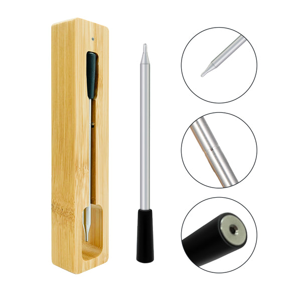 Termómetro para cozinhar e fritar - WIFI com APP para fritar - Repetidor garante uma longa distância entre o telemóvel - Forno, grelhador ou frigideira.