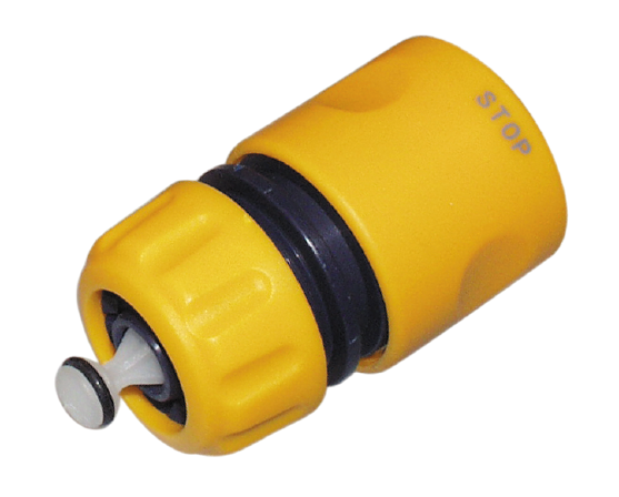 Plastic coupling for water hose 1/2 "- with stop