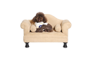 Sofá para cães com 2 braços - bege - cesto para cães