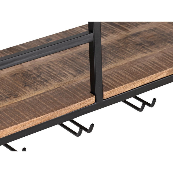 Prateleira para garrafas/garrafa de madeira - Home bar Rio Grande - Fabricada em madeira de mangueira com estrutura metálica
