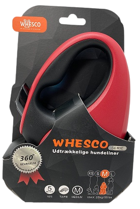 Whesco flexline 5 metros de comprimento - Com fita refletora - 3 tamanhos