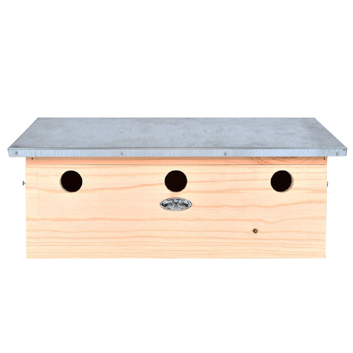 Caixa ninho / caixa de pássaros para pardais - modelo A casa geminada