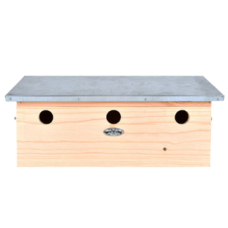 Caixa ninho / caixa de pássaros para pardais - modelo A casa geminada