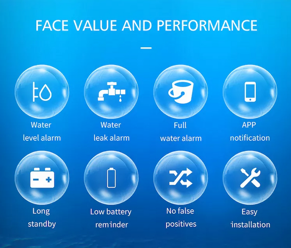 Water level alarm for water leakage - With WIFI