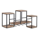 Prateleira para garrafas/garrafa de madeira - Home bar Rio Grande - Fabricada em madeira de mangueira com estrutura metálica