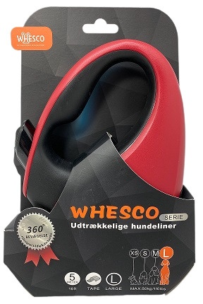 Whesco flexline 5 metros de comprimento - Com fita refletora - 3 tamanhos